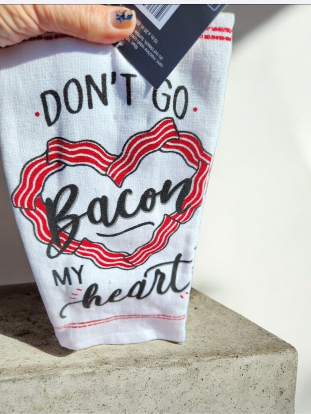 Don't Go Bacon My Heart Graphic Kitchen Towels